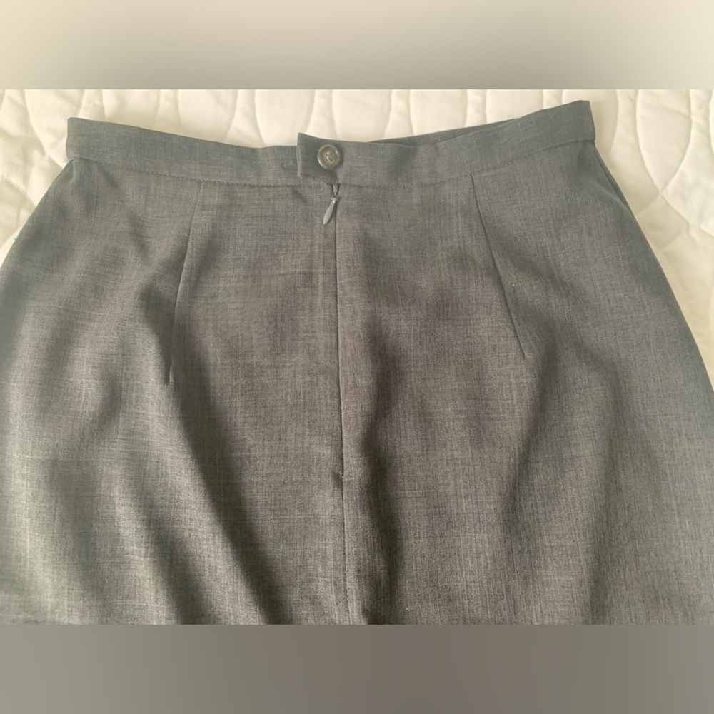 #8 Grey mix fitted pencil skirt with side slit.  Size 10 (but a small size 10) - Picture 4 of 5
